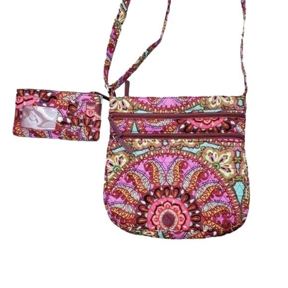 Vera Bradley Handbags - Vera Bradley resort medallion triple zip crossbody with matching wallet
